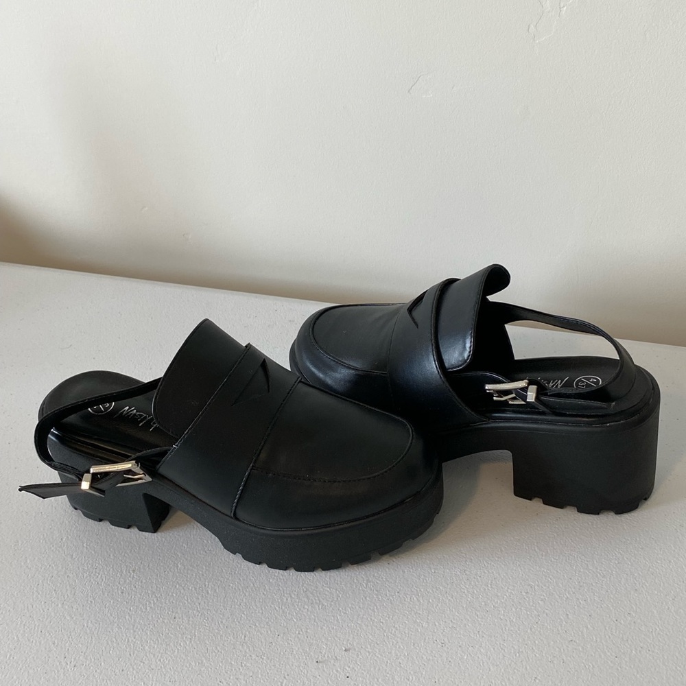 NWT Nasty Gal Black Platform Clog